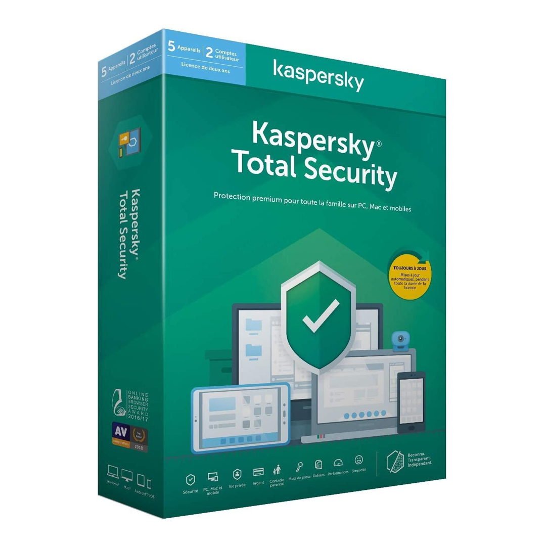 Kaspersky Total Security - 5 Postes / 1 an (KL19498BEFS-20MAG)