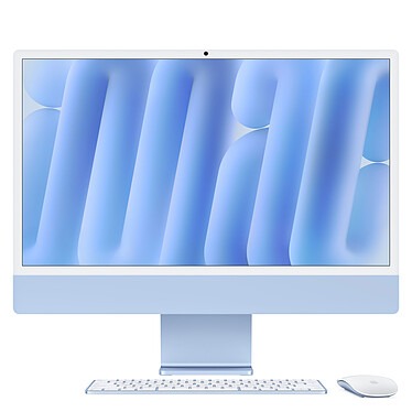 Apple iMac 24" (2024) - Apple M4 10 cœurs 24 Go SSD 512 Go Écran Retina 4.5K macOS Sequoia Bleu (MD2T4FN/A)